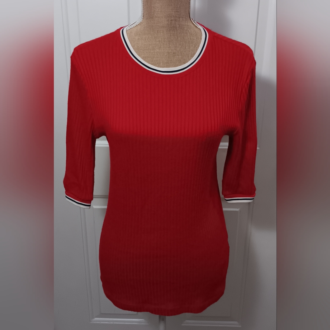 Banana Republic Luxespun Ringer Tee Size Medium